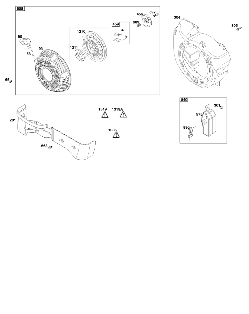Blower Housing Group Diagram and Parts List for 25T237-0145-H5 200000 - 399999 Briggs and Stratton Engine
